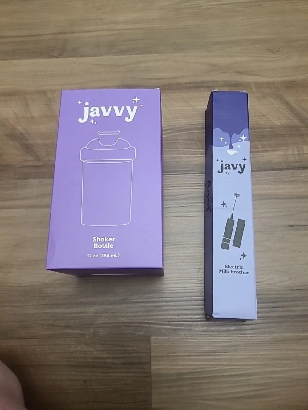 Javvy Shaker Bottle and Electric Milk Frother Set